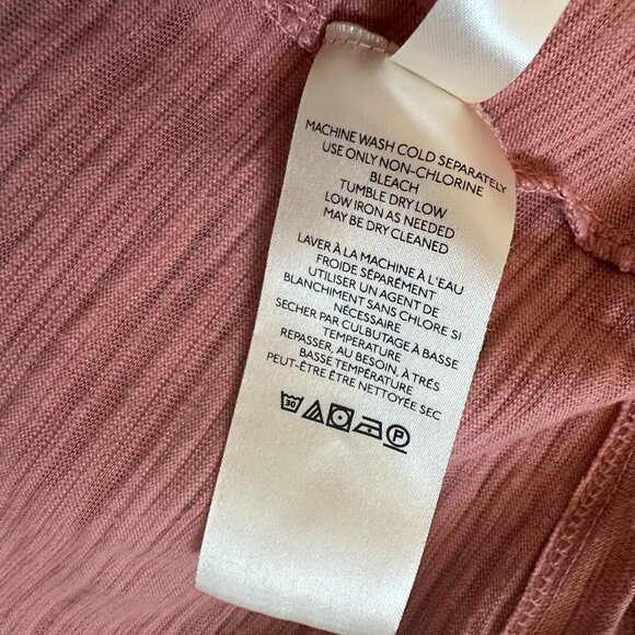 Free People Natasha Top Ruched Long Sleeve Round Neck Blush Pink - Picture 8 of 10